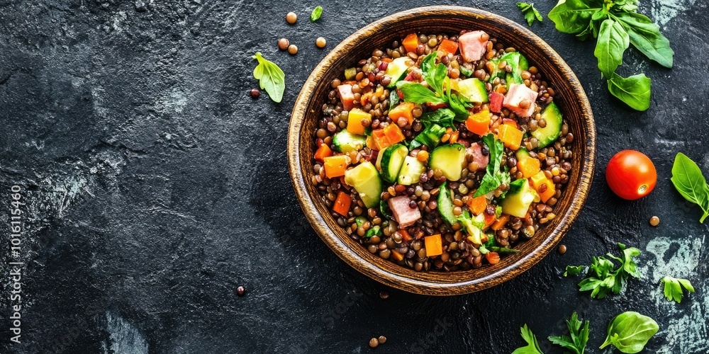 Healthy salad with background Healthy salad with background