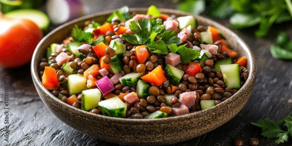 Healthy salad with background Healthy salad with background