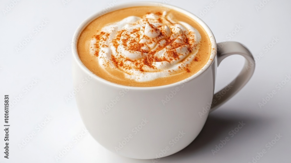 Pumpkin Spice Latte on White Background Pumpkin Spice Latte on White Background