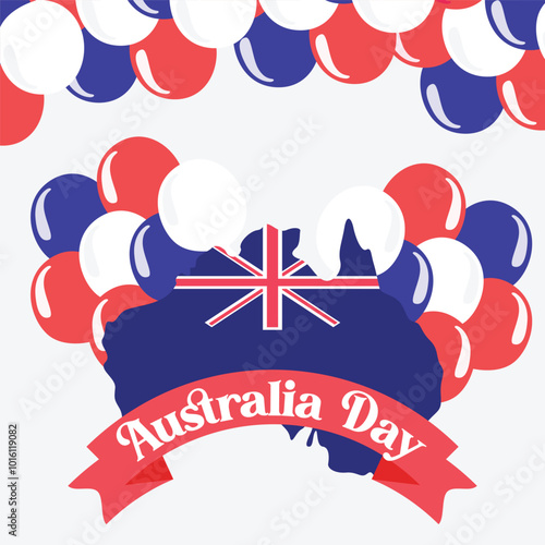 Happy Australia Day Background Template