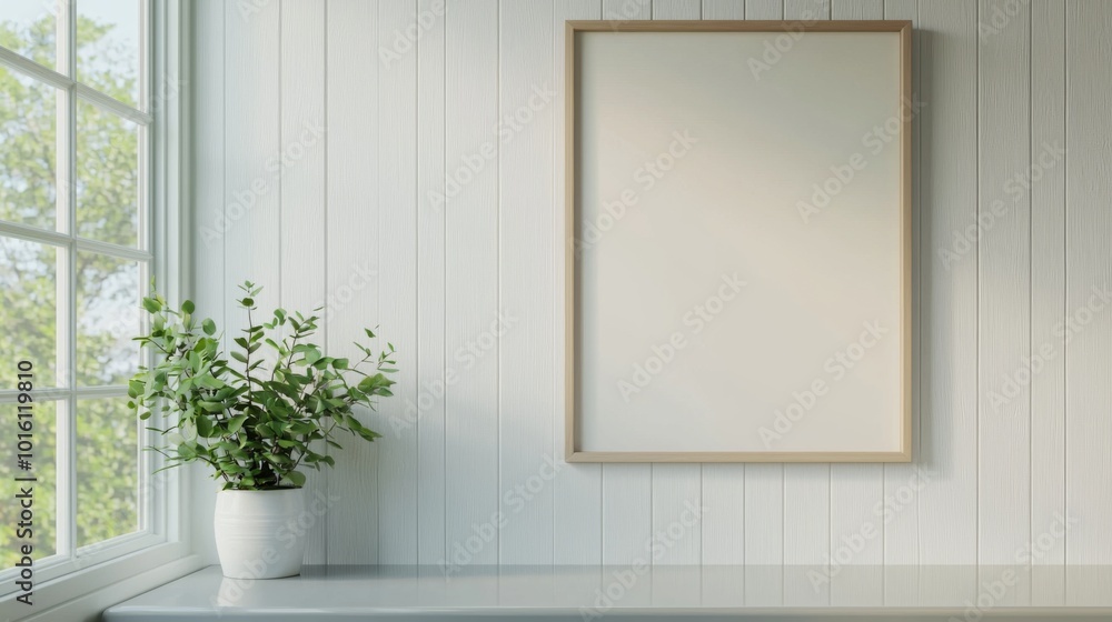 Coastal Bathroom Decor with Shiplap Wall Frame Coastal Bathroom Decor with Shiplap Wall Frame