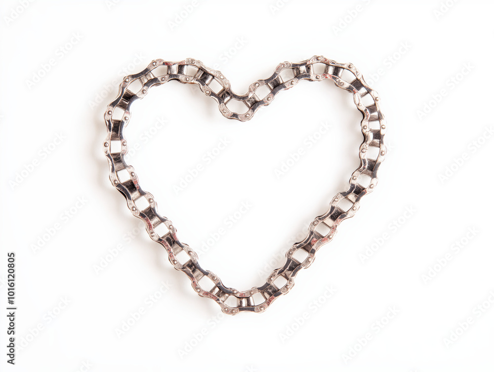Heart-shaped bicycle chain art for spring decor and design inspiration Heart-shaped bicycle chain art for spring decor and design inspiration
