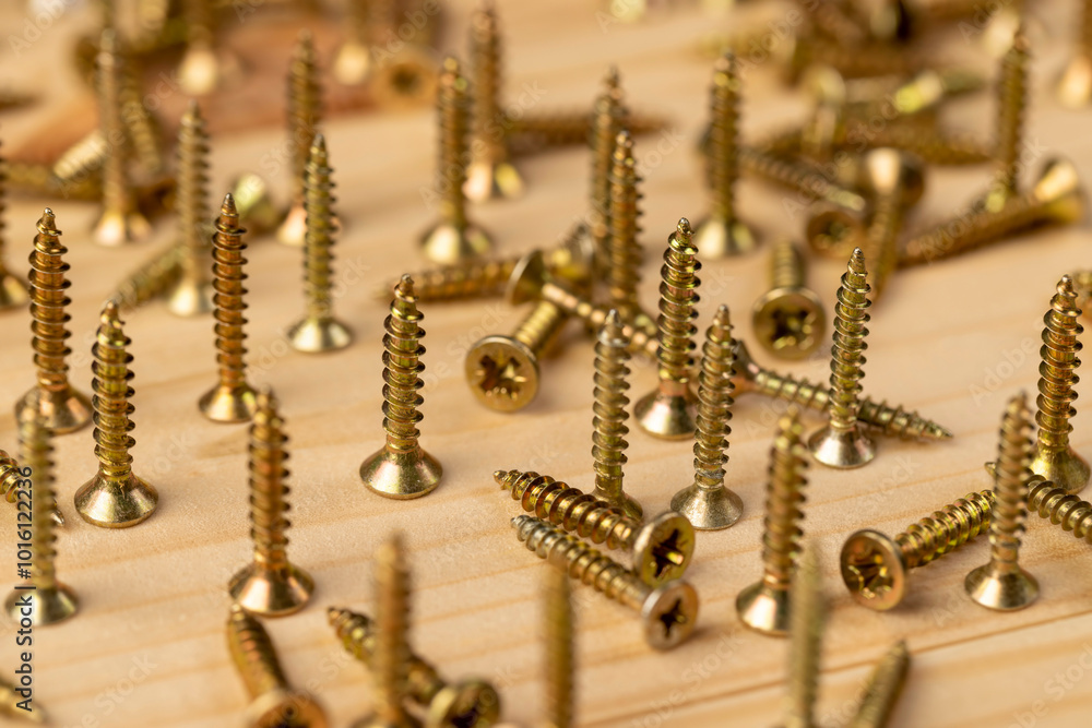 yellow metal self-tapping screws for fixing wooden boards and other wood products yellow metal self-tapping screws for fixing wooden boards and other wood products