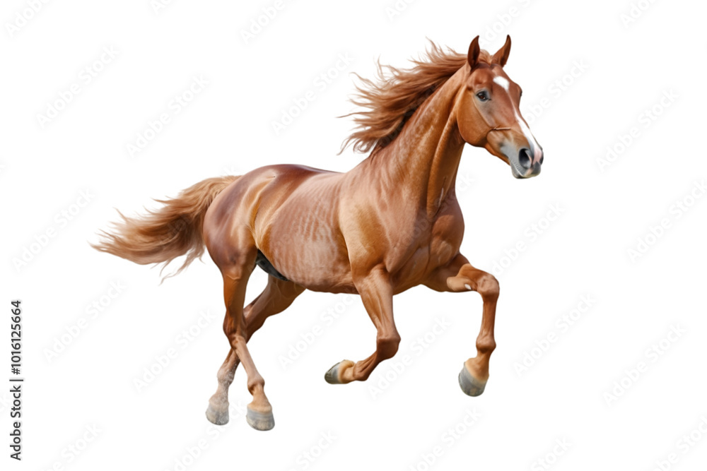 Running horse, white isolate background transparent background Running horse, white isolate background transparent background
