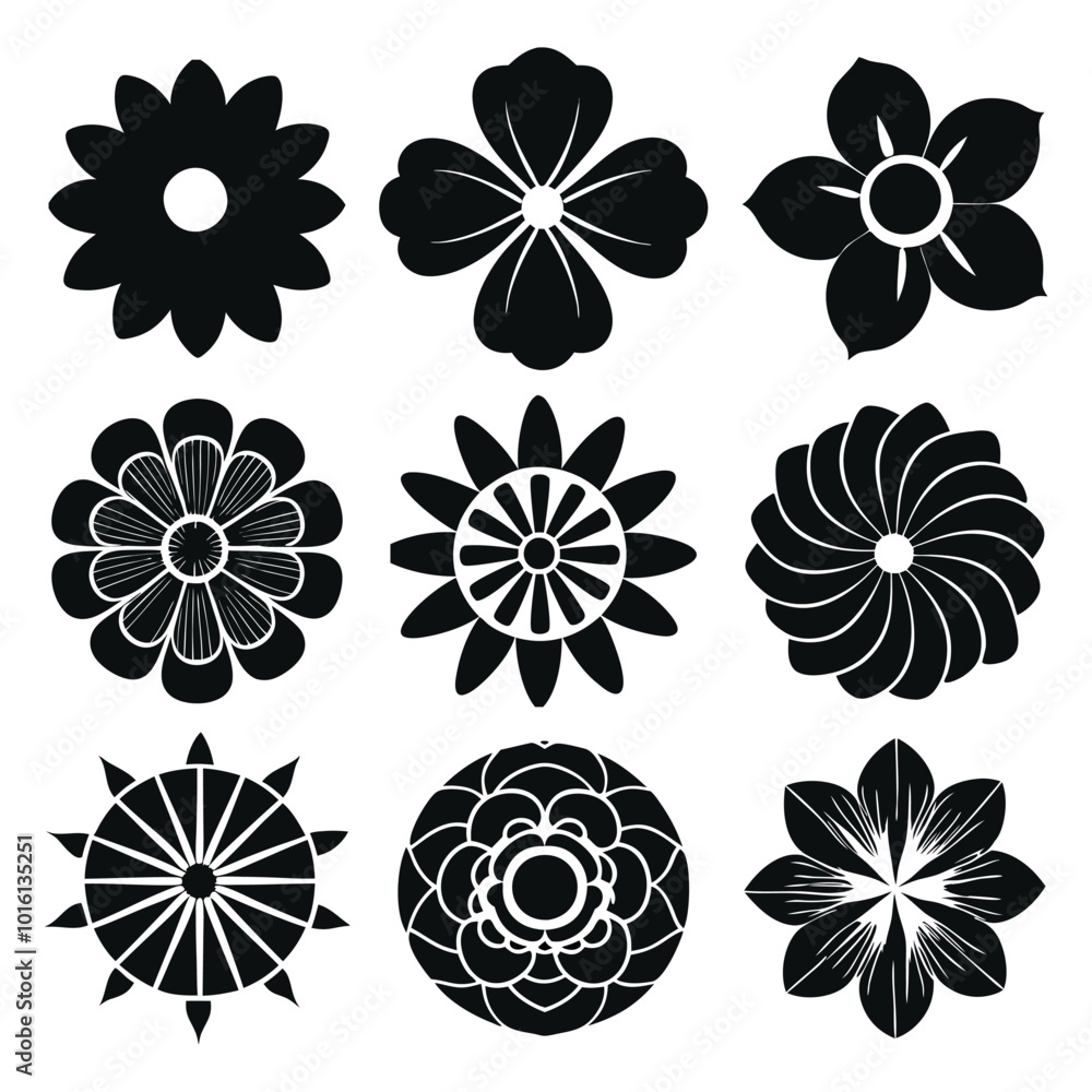 Flower icon, vector flowers pot icon, black and white illustration, silhouette design. Perfect for branding, this illustration. Flower icon, vector flowers pot icon, black and white illustration, silhouette design. Perfect for branding, this illustration.