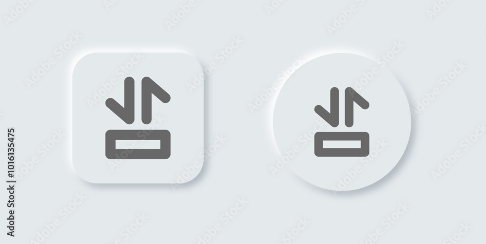 Series line icon in neomorphic design style. Episode signs vector illustration. Series line icon in neomorphic design style. Episode signs vector illustration.