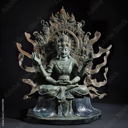 Bronze Sculpture of a Buddhist Deity: A Masterpiece of Ancient Art