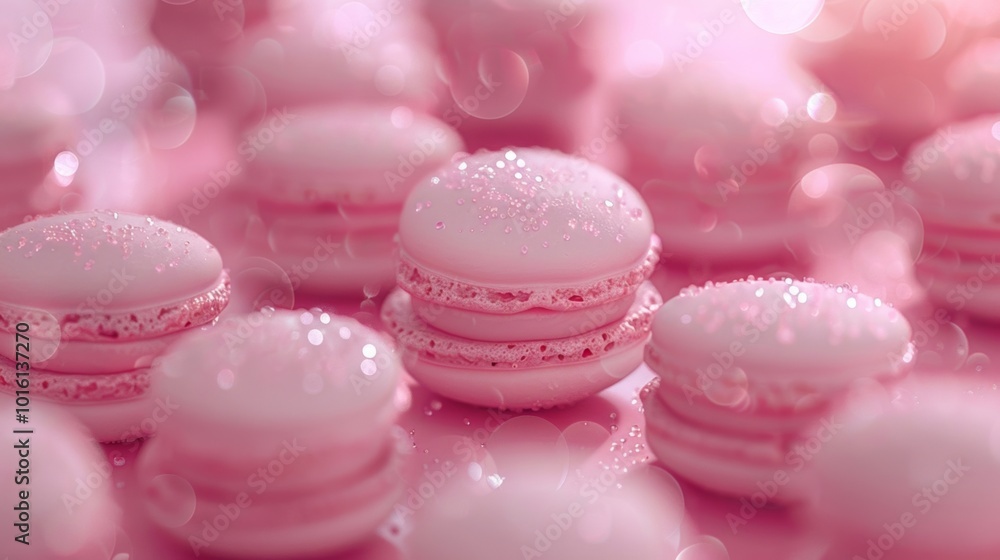 Sweet pink macarons with a glossy finish on a soft background, perfect for dessert lovers and food photography enthusiasts. Sweet pink macarons with a glossy finish on a soft background, perfect for dessert lovers and food photography enthusiasts.