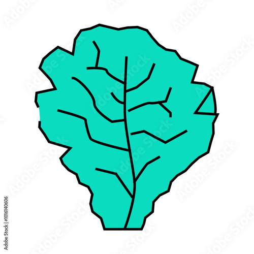 lettuce salad line icon vector. lettuce salad sign. isolated symbol illustration
