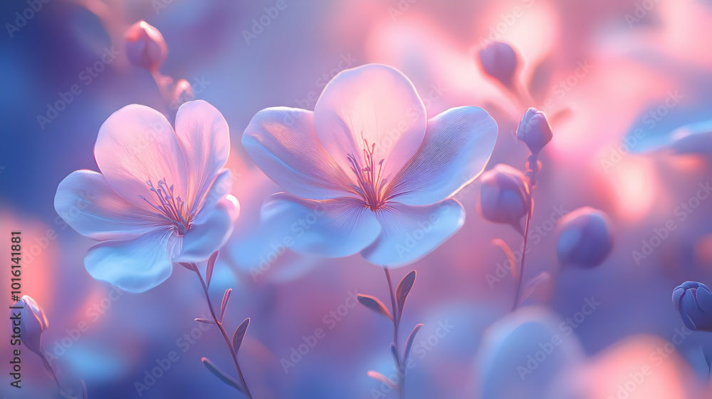 Soft Pastel Flower Bloom Illustration Soft Pastel Flower Bloom Illustration
