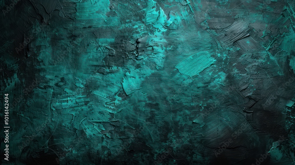 Fototapeta premium Abstract Dark Green and Black Textured Background