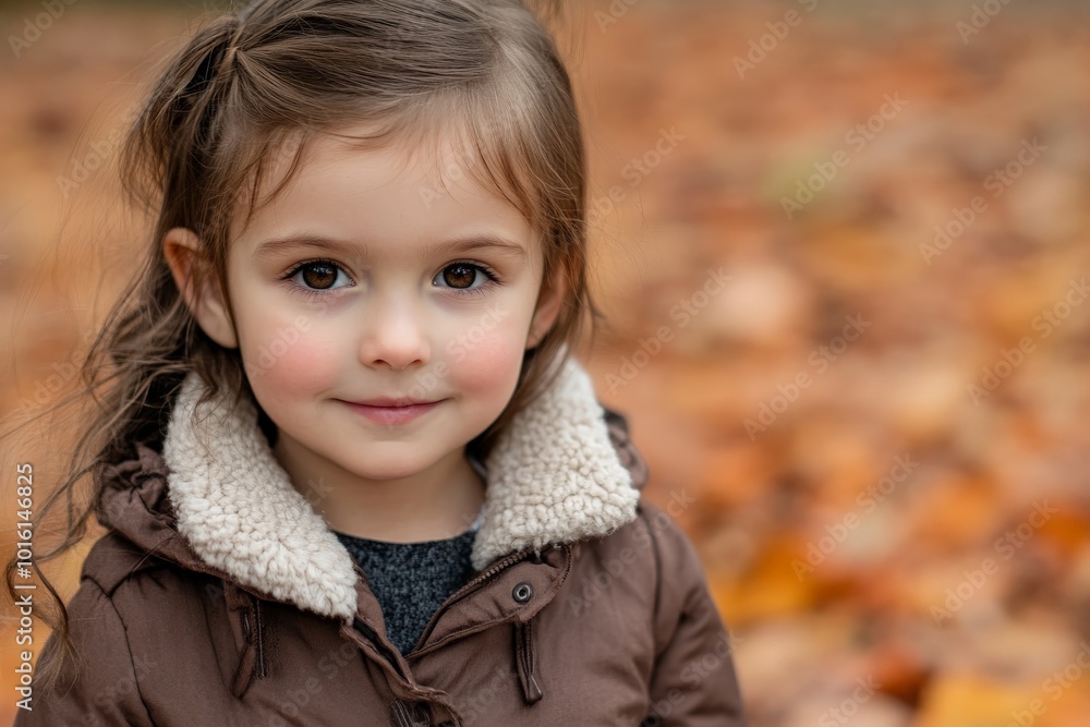 A little girl stands in her autumn coat, surrounded by fallen leaves, exuding warmth and nostalgia in a scene filled with the playful essence of fall. A little girl stands in her autumn coat, surrounded by fallen leaves, exuding warmth and nostalgia in a scene filled with the playful essence of fall.