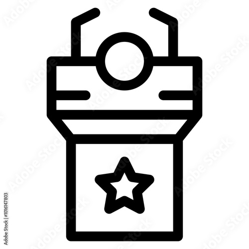 tribune, witness, confrence, podium, desk Icon