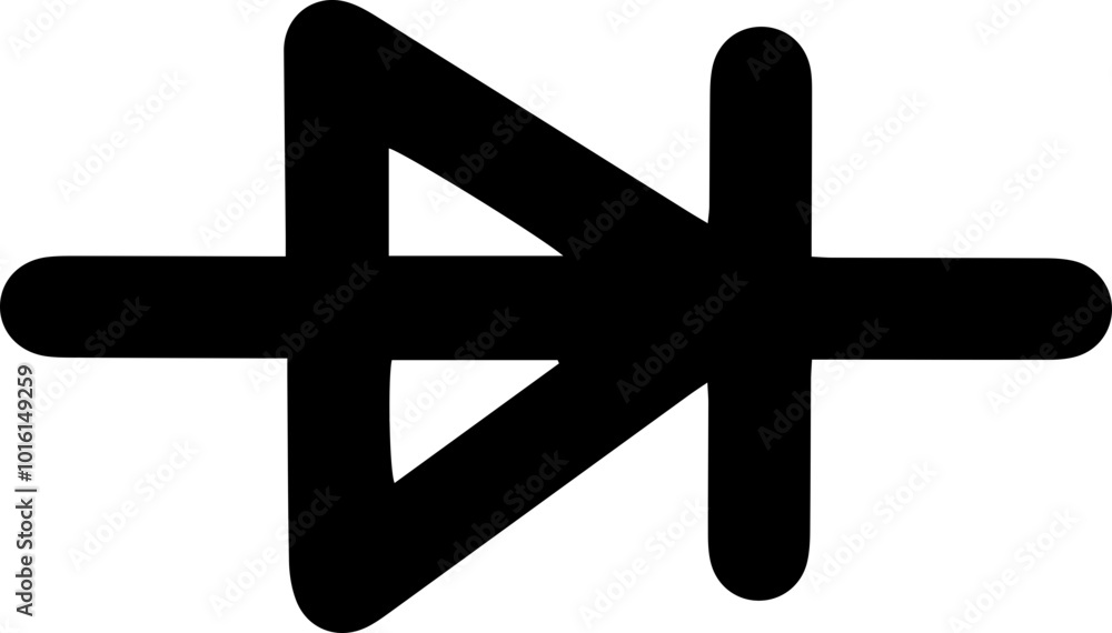 Obraz premium electrical circuit symbols icon PN diode