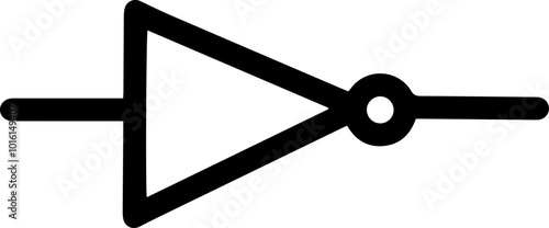 electrical circuit symbols icon NOT gate
