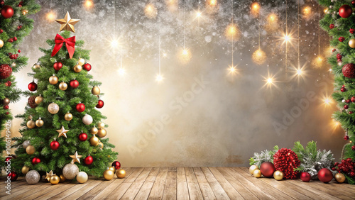 Merry Christmas background for Banner poster and social media background design photo