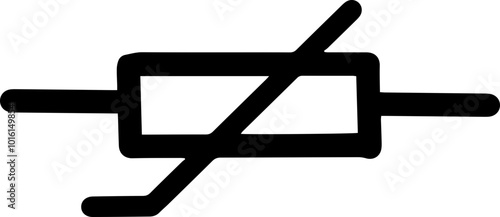 electrical circuit symbols icon thermistor