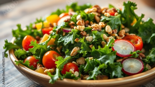 Vibrant Kale Salad with Fresh Ingredients for Healthy Eating Inspiration