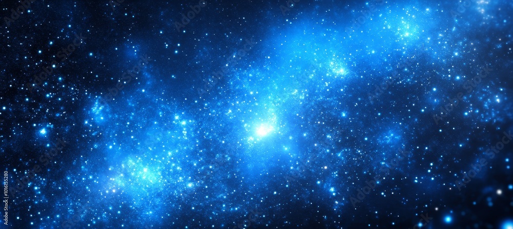 Obraz premium Dark Blue Universe Background With Glow Particles Cosmic Galaxy Image With Stars And Nebulae