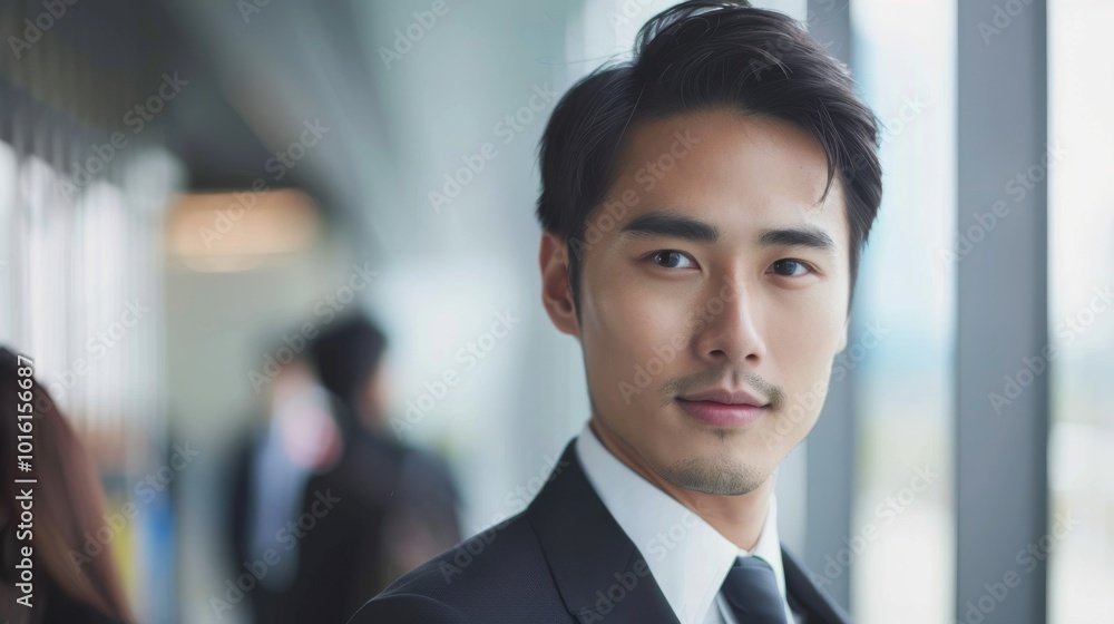 A confident businessman in a suit stands in an urban office, his expression is composed and assured, blending professionalism and approachability. A confident businessman in a suit stands in an urban office, his expression is composed and assured, blending professionalism and approachability.