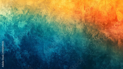 Abstract Blue Orange Yellow Gradient Texture Background