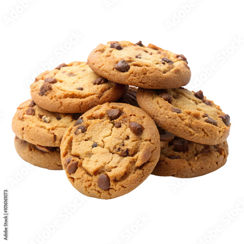 Cookie pieces isolated on transparent background