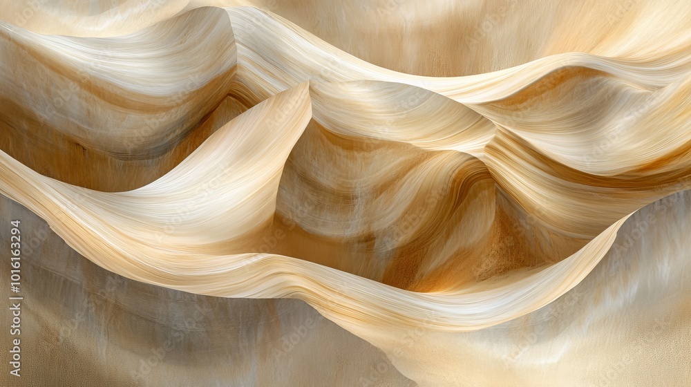 Wavy Sand Dunes in Desert Landscape Wavy Sand Dunes in Desert Landscape