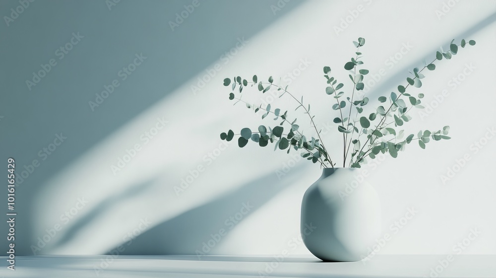 Elegant Eucalyptus in Minimalist Vase Elegant Eucalyptus in Minimalist Vase