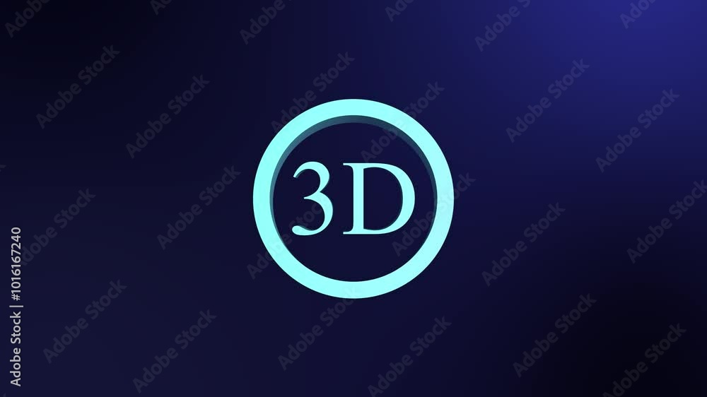 3D text animated on deep blue background. 3D text animated on deep blue background.
