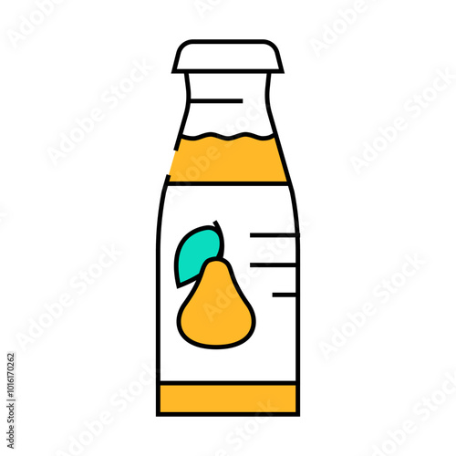 pear juice line icon vector. pear juice sign. isolated symbol illustration
