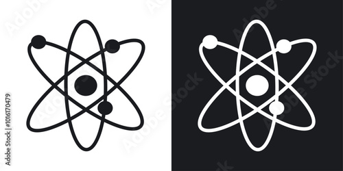 Atom solid vector icon pack