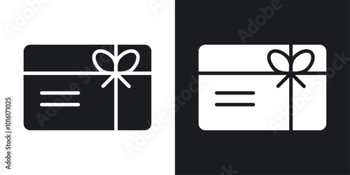 Gift card solid vector icon pack