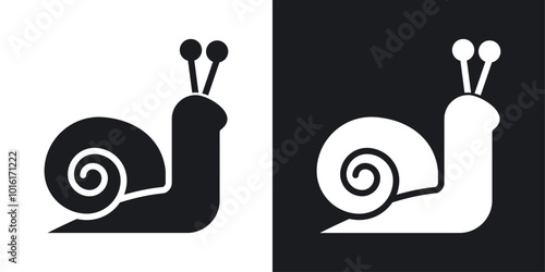 Snail solid vector icon pack