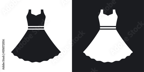 Dress solid vector icon pack