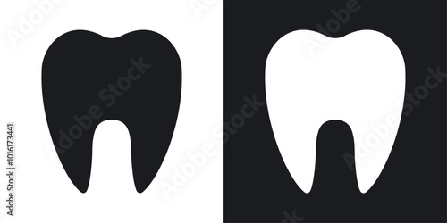 Tooth solid vector icon pack