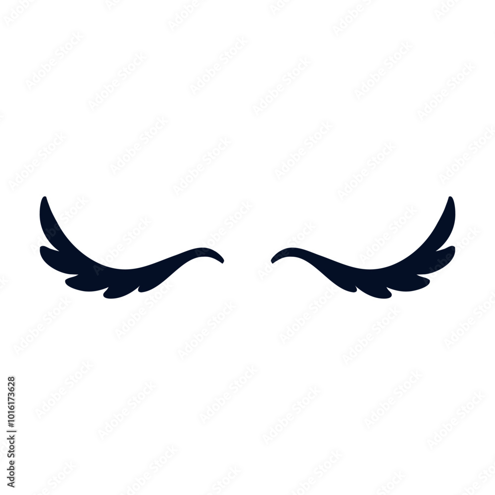 Eyelashes icon vector. Closed eyes illustration sign. Makeup symbol or logo. Eyelashes icon vector. Closed eyes illustration sign. Makeup symbol or logo.