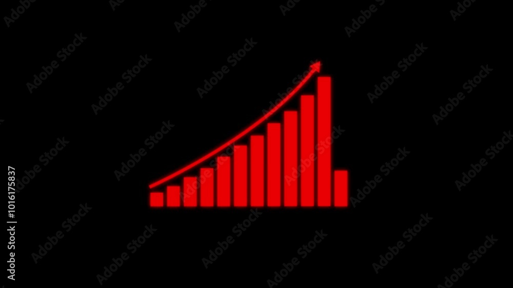 Abstract business graph animation background Abstract business graph animation background