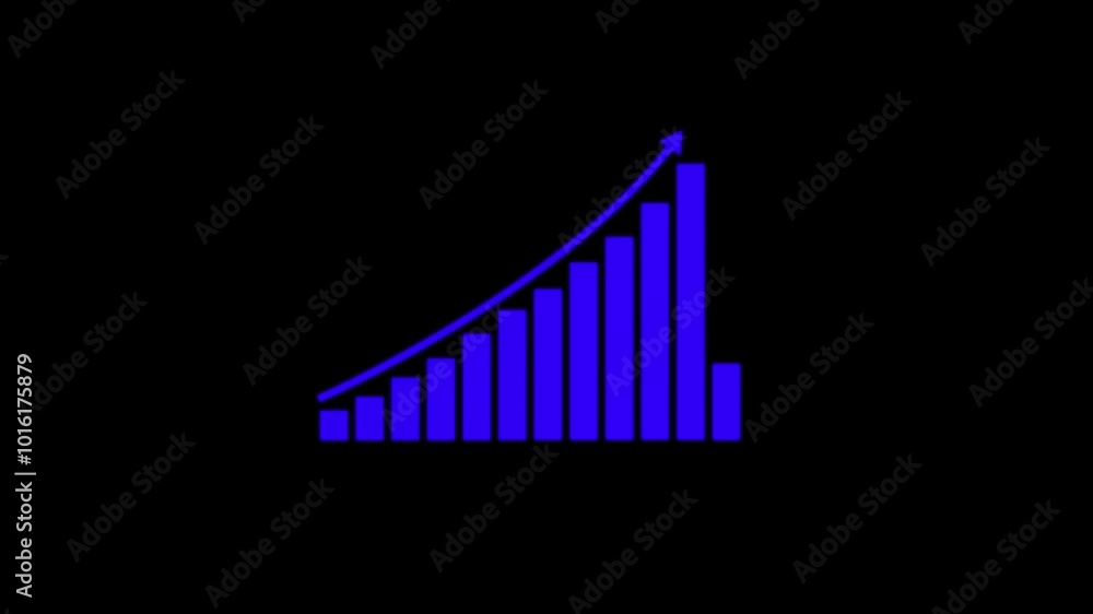 Abstract business graph animation background Abstract business graph animation background