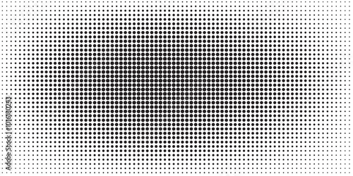 Basic halftone dots effect in black and white color. Halftone effect. Dot halftone. Black white halftone.Background with monochrome dotted