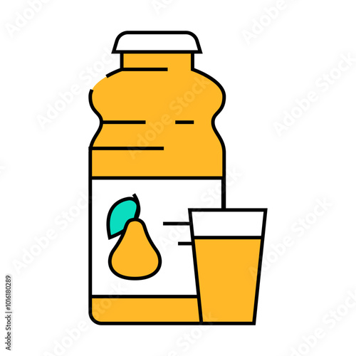 pear nectar line icon vector. pear nectar sign. isolated symbol illustration