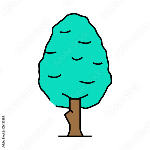 pear tree line icon vector. pear tree sign. isolated symbol illustration