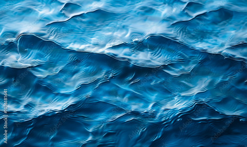 Vivid Deep Blue Sea with Wave Texture, Calm Ocean Surface in Daylight, Abstract Water Pattern, Serene Maritime Background for Nature and Travel Concepts Vivid Deep Blue Sea with Wave Texture, Calm Ocean Surface in Daylight, Abstract Water Pattern, Serene Maritime Background for Nature and Travel Concepts