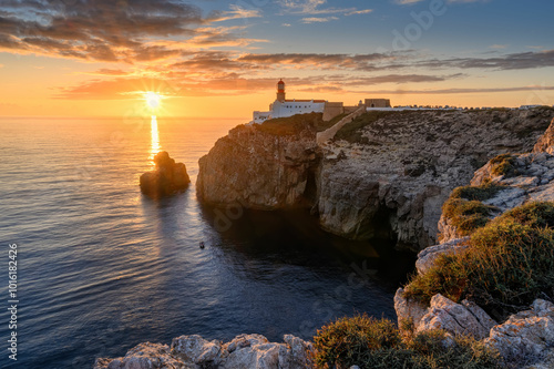 Cabo De Sao Vincente on sunset photo