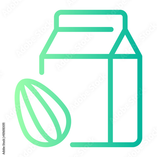 almond milk gradient icon