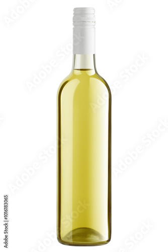 Wine Bottle isolated on white background, full depth of field