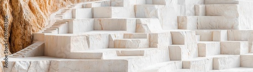 Quarry mine for limestone and granite extraction, involving controlled blasting, mine, stone quarry