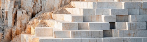 Quarry mine for limestone and granite extraction, involving controlled blasting, mine, stone quarry