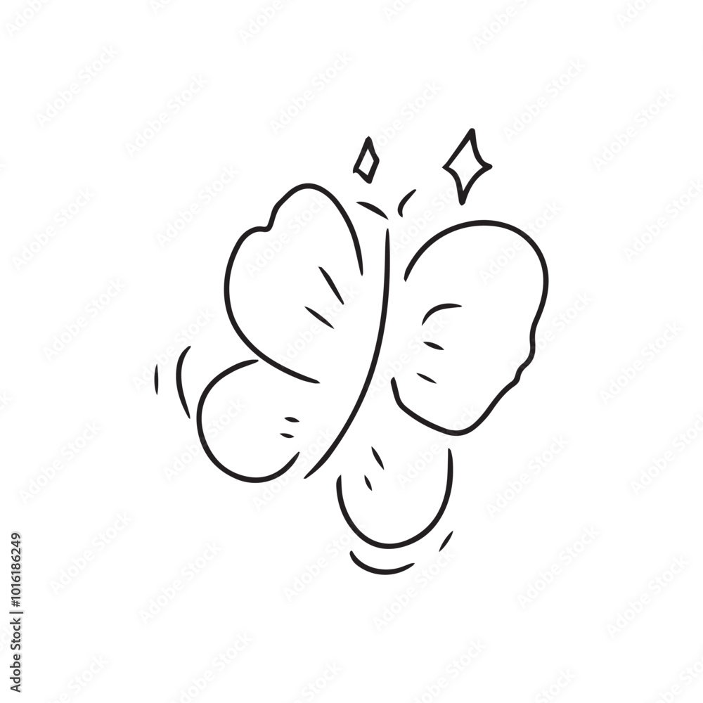 Line art butterfly isolated on white background. Line art butterfly isolated on white background.