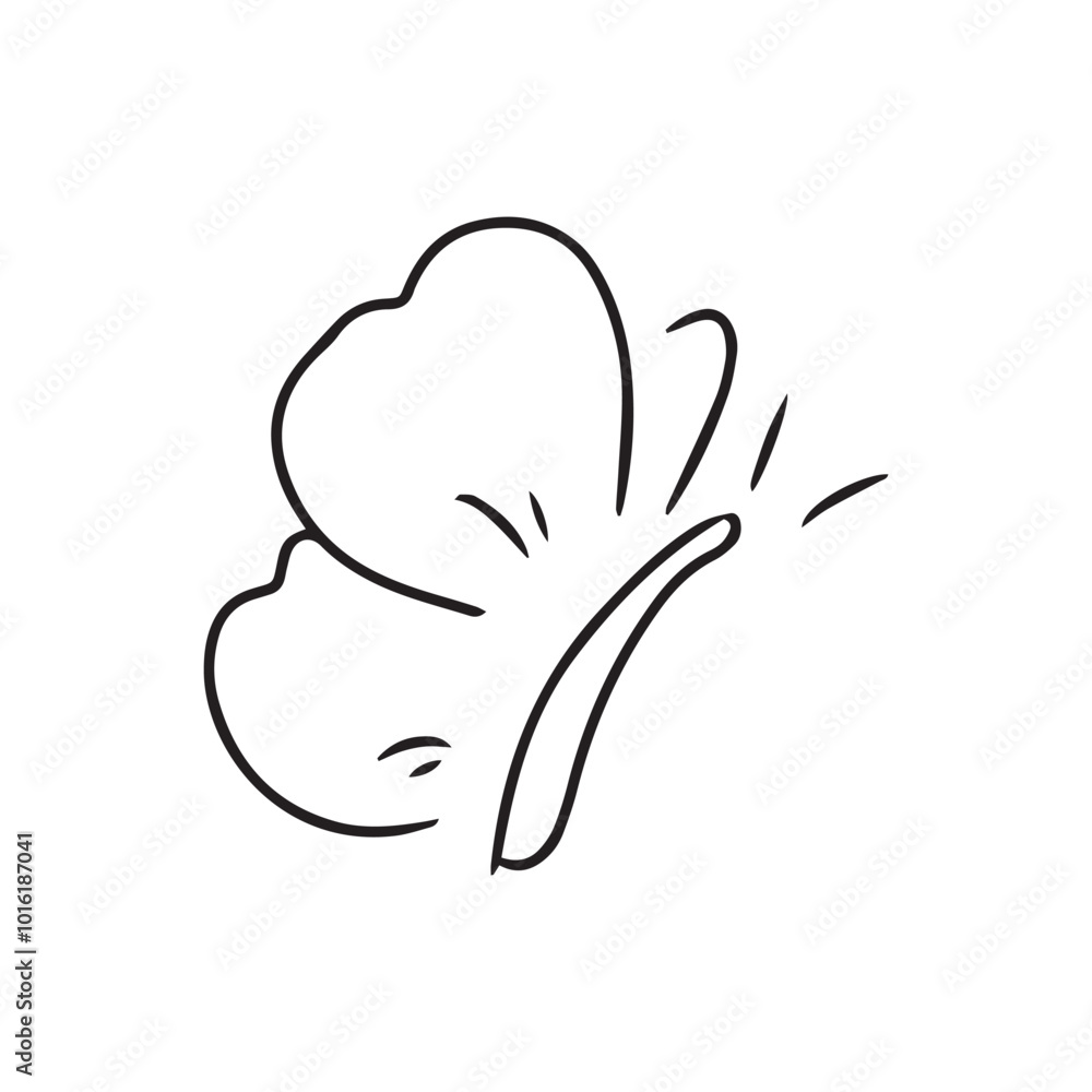 Line art butterfly isolated on white background. Line art butterfly isolated on white background.