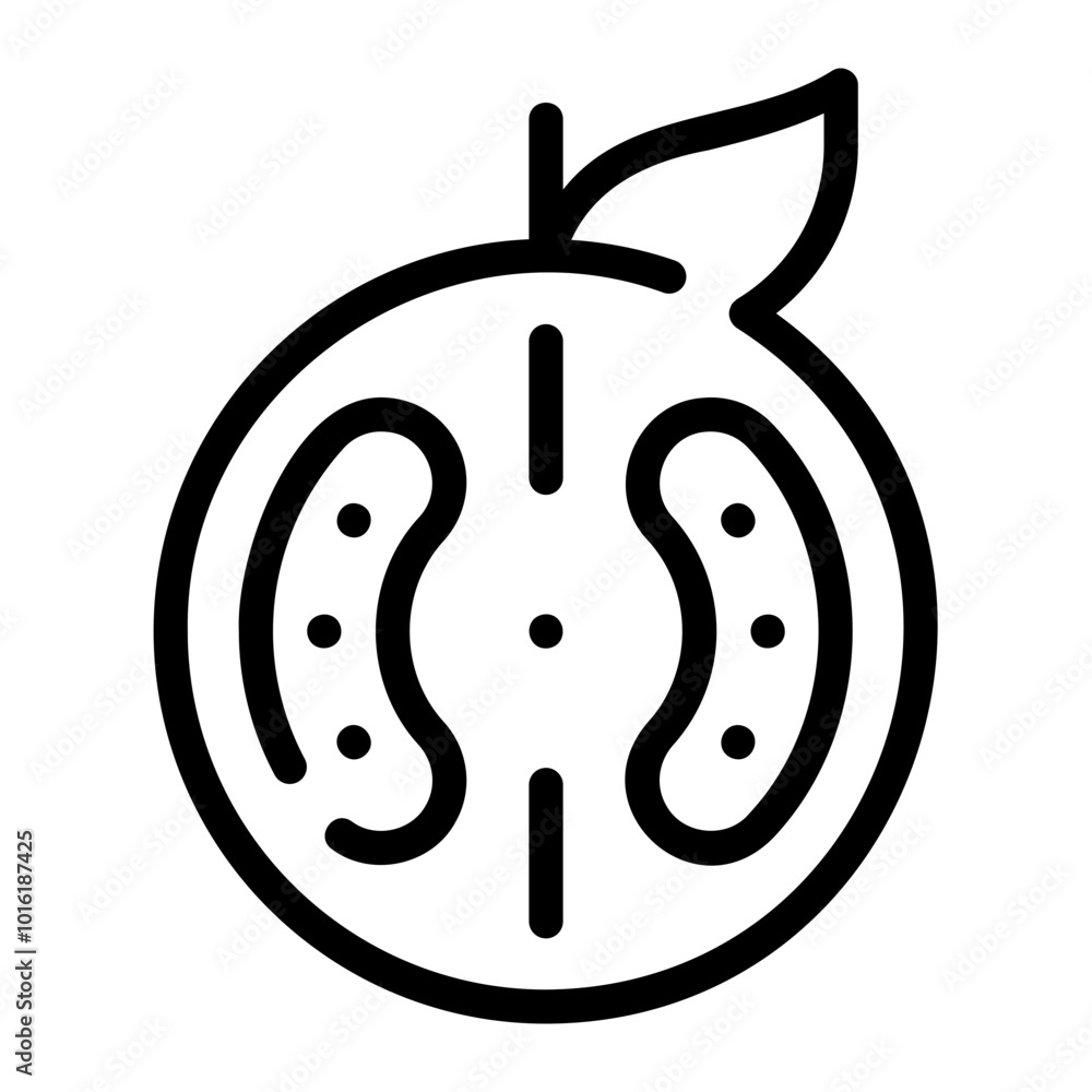 Naklejka premium tomato line icon